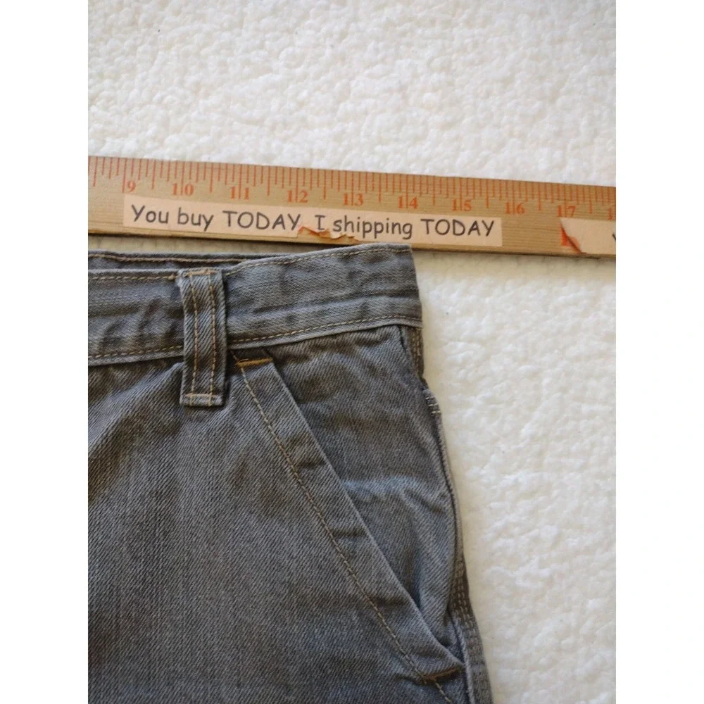 Old Navy Bermuda Shorts‎ Kids Boy 14 Gray Denim Adjustable Waist Band  Mid-Rise